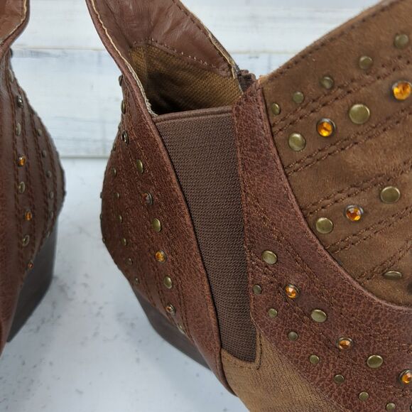 Coconuts by Matisse Studded Western Ankle Boots Booties 6.5 Cowgirl - Picture 13 of 13